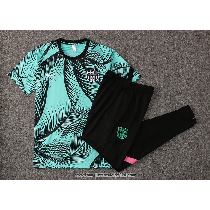 Tuta da Track FC Barcellona Manica Corta 2021 2022 Verde